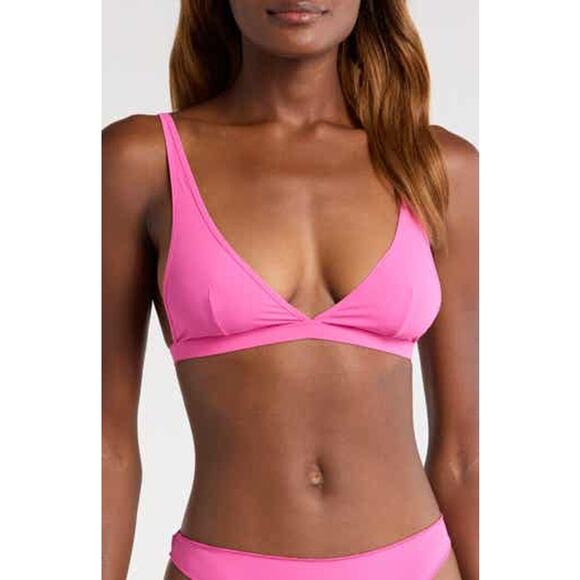 NWT PINK Intimately Free People Collagen Yarn Triangle Bralette - Small - Picture 1 of 8